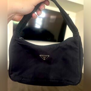 Prada Black Nylon Shoulder Bag